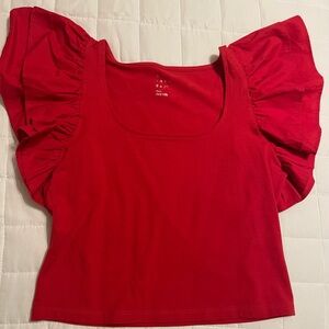 ruffle sleeve top from target
